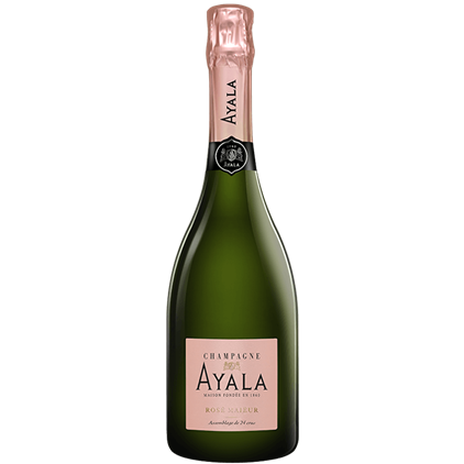 View Ayala Rose Majeur Champagne 75cl & Chocolate Praline Hearts, Wooden Box number 1