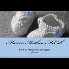 View Personalised Champagne - New Baby Boy Label And Flutes In Luxury Presentation Box number 1