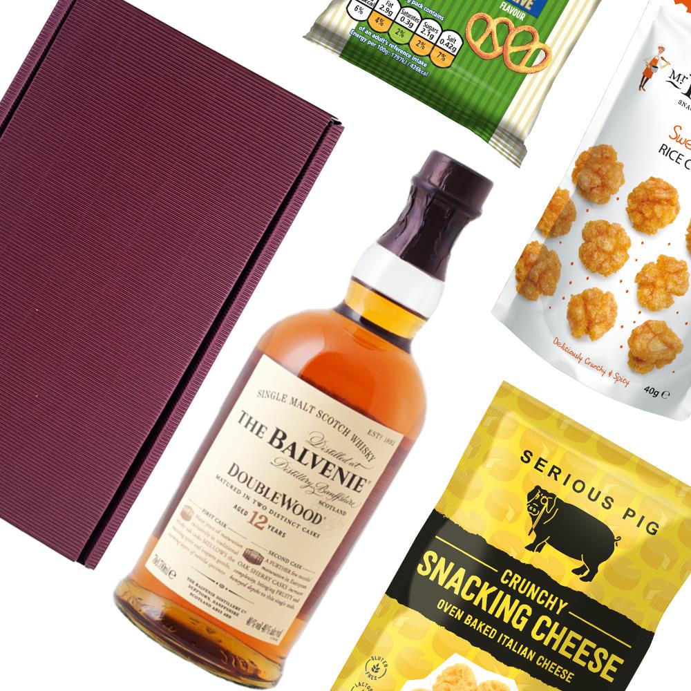 Balvenie 12 Year Old DoubleWood Whisky 70cl Nibbles Hamper