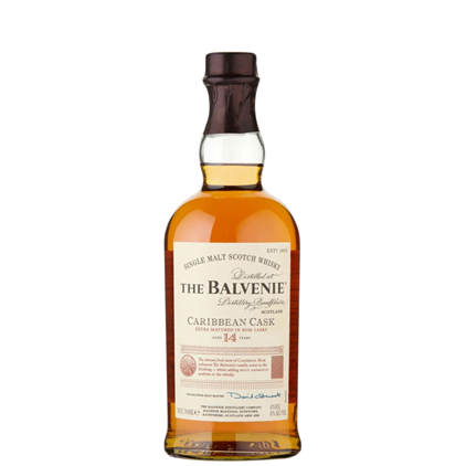 View The Balvenie Caribbean Cask 14 YO Whisky In Luxury Box With Royal Scot Glass number 1
