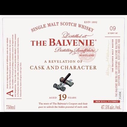 View The Balvenie 19 Year Old A Revelation of Cask and Character 70cl number 1