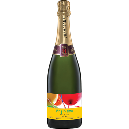 View Personalised Champagne - Birthday Balloons Label And Chocolates Hamper number 1