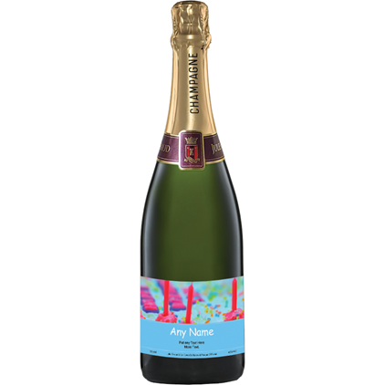 View Personalised Champagne - Cake &amp; Candles Label And Chocolates Hamper number 1