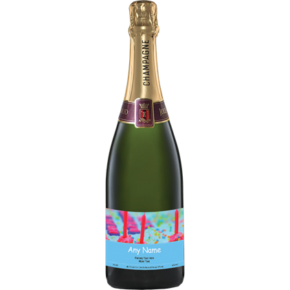 View Personalised Champagne - Cake &amp; Candles Label And Chocolates Hamper number 1