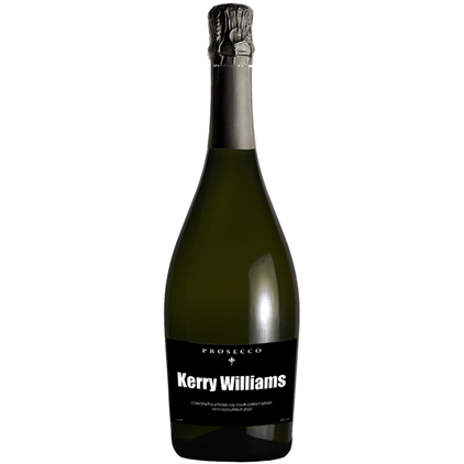 View Personalised Prosecco - Black Label & Truffles, Wooden Box number 1