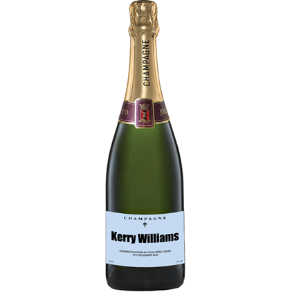 View Personalised Champagne - Blue Label And Flutes In Luxury Presentation Box number 1