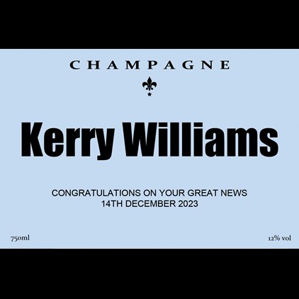 View Personalised Champagne - Blue Label And Flutes In Luxury Presentation Box number 1