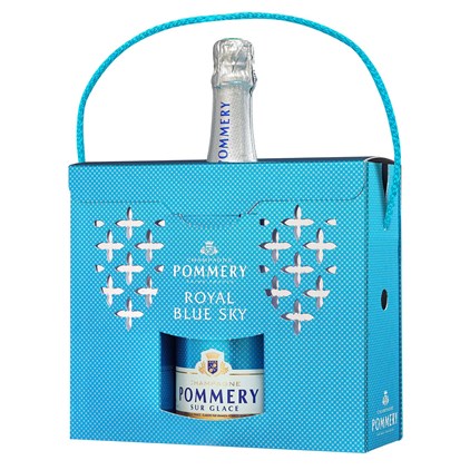 View Pommery Blue Sky Champagne Gift Pack With 2 Flutes 75cl number 1