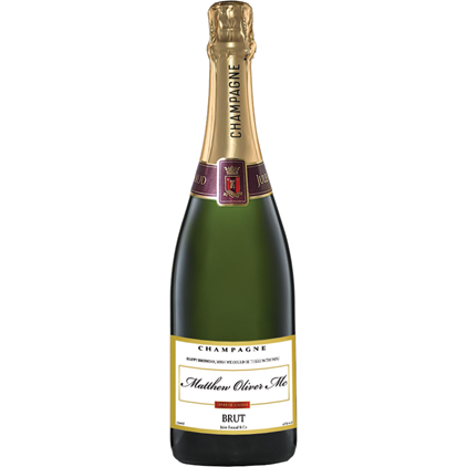View Personalised Champagne - White Gold Label And Chocolates Hamper number 1