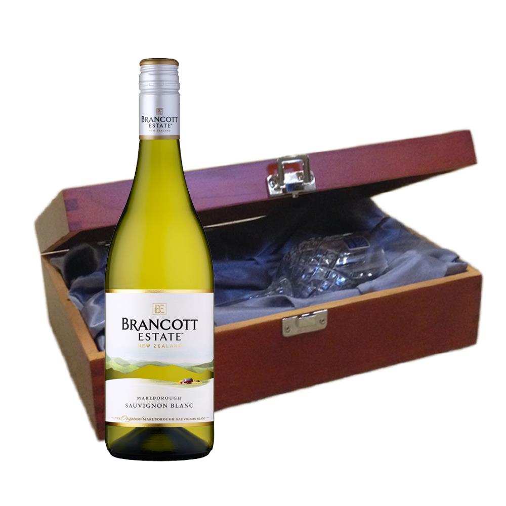 Brancott New Zealand Sauvignon Blanc In Luxury Box With Royal Scot Wine Glass