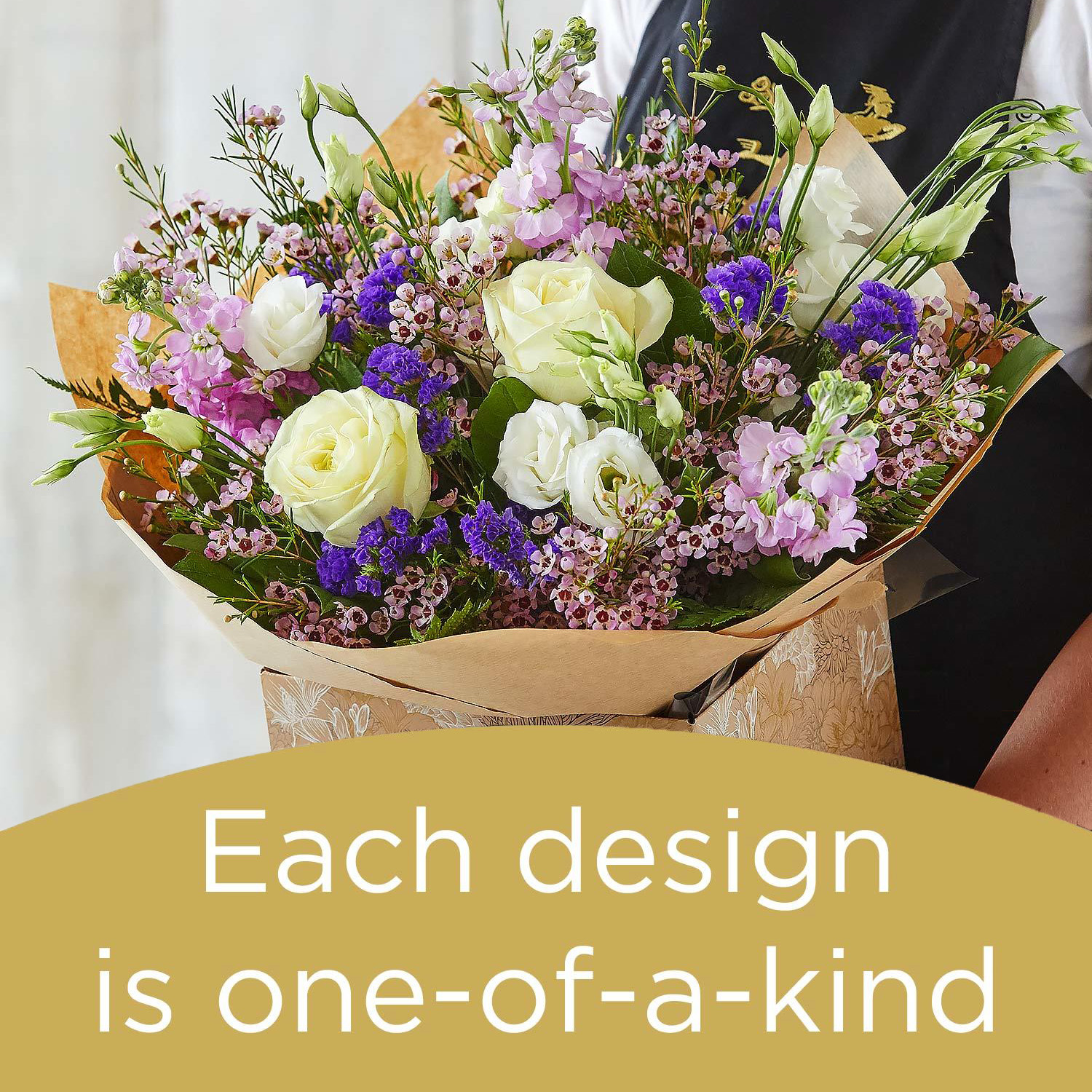 Bright Hand-tied bouquet made with the finest flowers