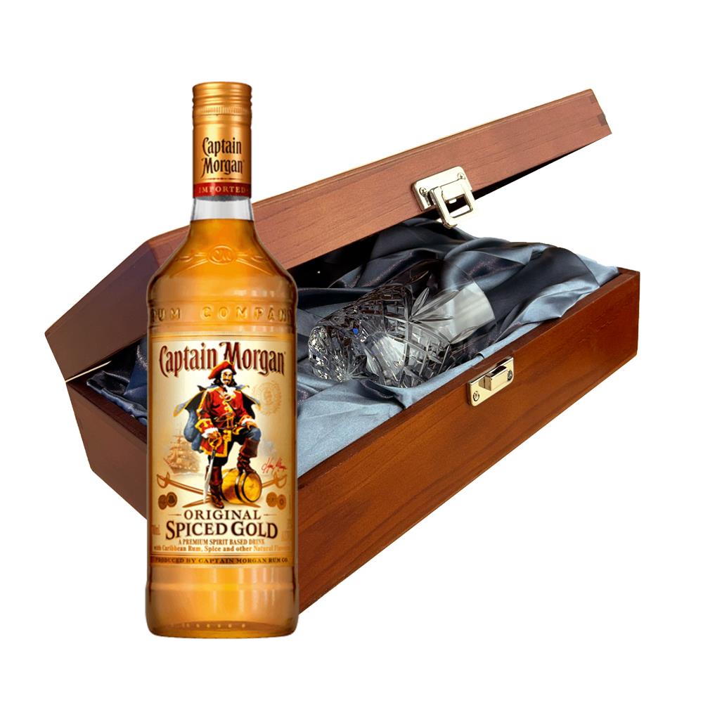 Captain Morgans Spiced Gold Rum 70cl In Luxury Box With Royal Scot Glass