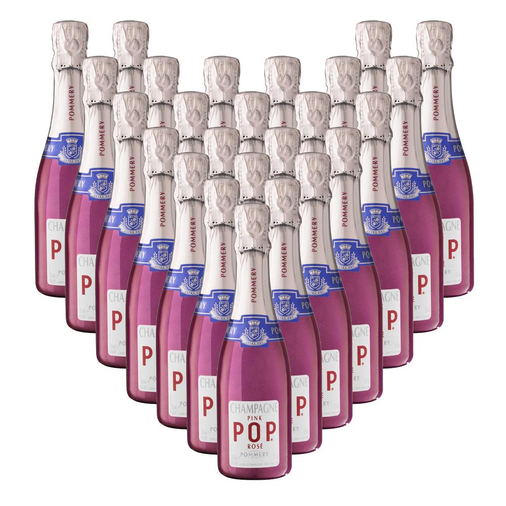 Case of Mini Pommery Pink POP Rose Champagne 20cl (24 x 20cl)