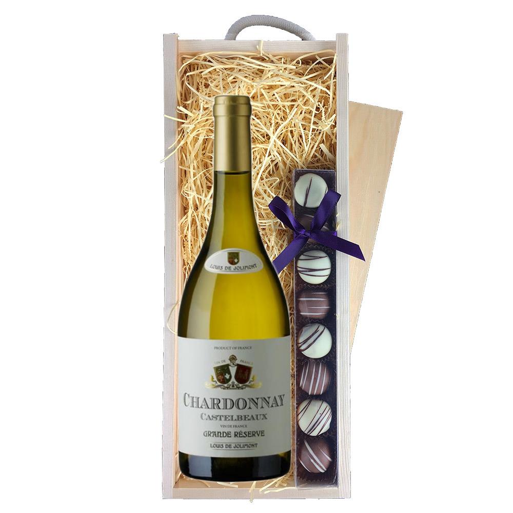 Castelbeaux Chardonnay & Truffles, Wooden Box