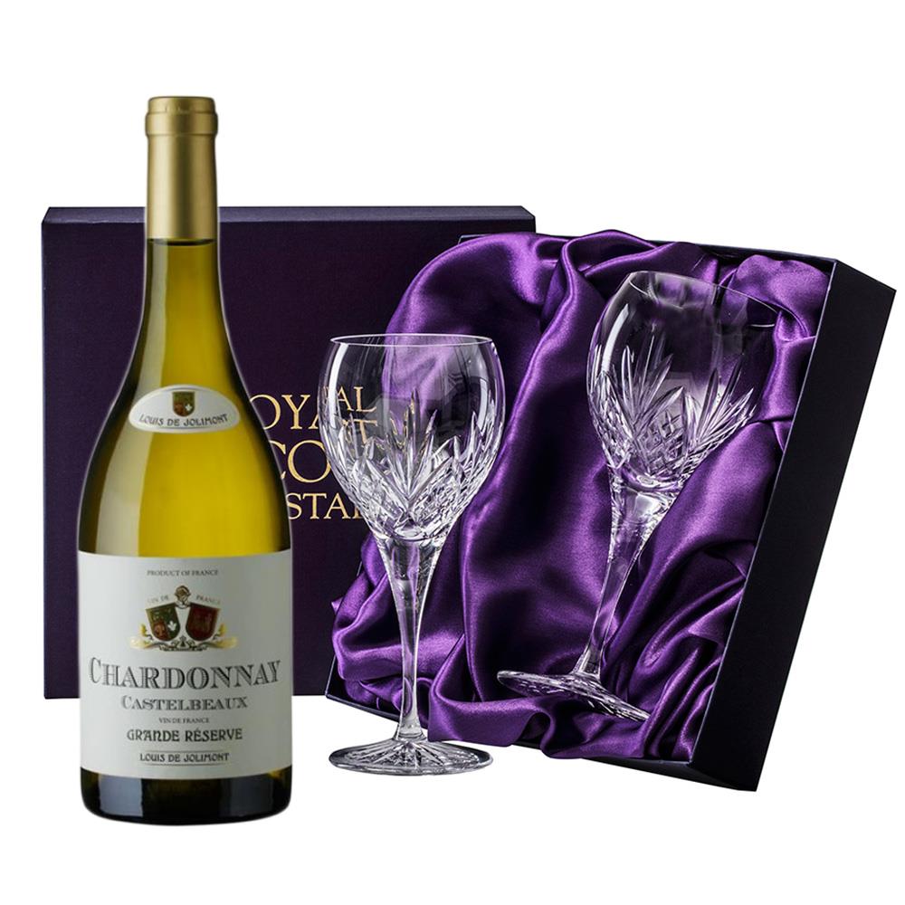 Castelbeaux Chardonnay, With Royal Scot Wine Glasses
