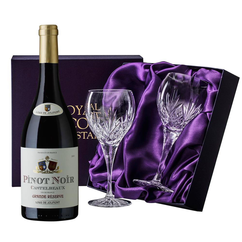 Castelbeaux Pinot Noir, With Royal Scot Wine Glasses