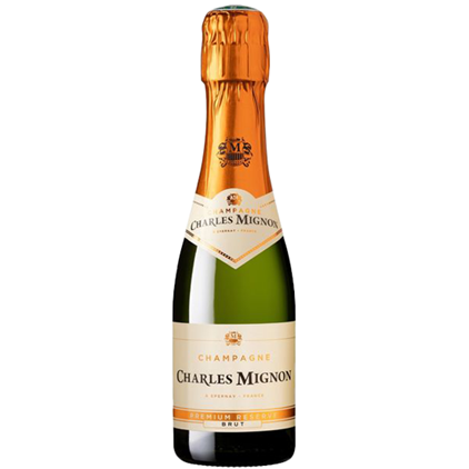 View Mini Charles Mignon Brut Champagne 20cl Case of 6 with Lindt Swiss Tradition Chocolates 193g number 1