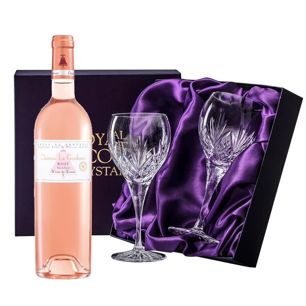 Chateau la Gordonne Verite du Terroir Cotes de Provence Rose, With Royal Scot Wine Glasses