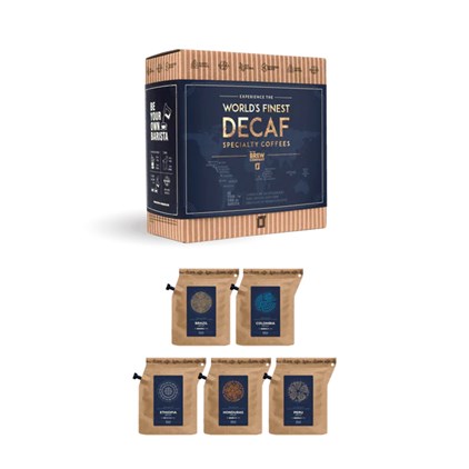 View Worlds Finest Decaf Specialty Coffee Gift Box of 5 number 1