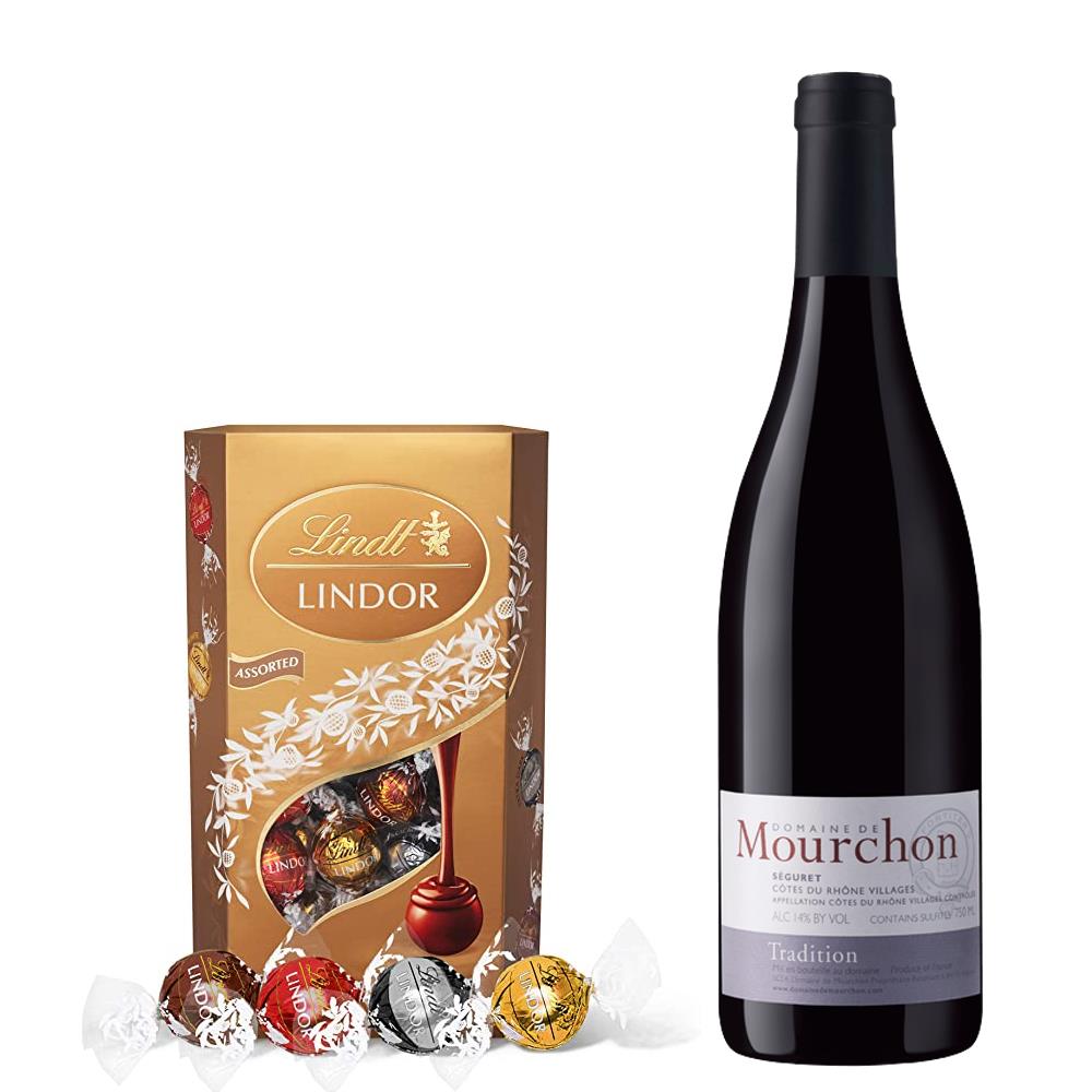 Domaine Mourchon Cotes du Rhone Tradition With Lindt Lindor Assorted Truffles 200g
