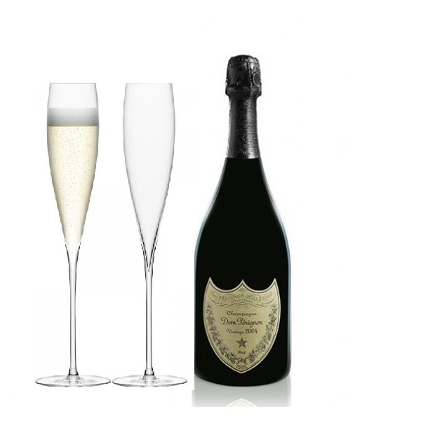Dom Perignon Brut Champagne With Lsa Savoy Flutes