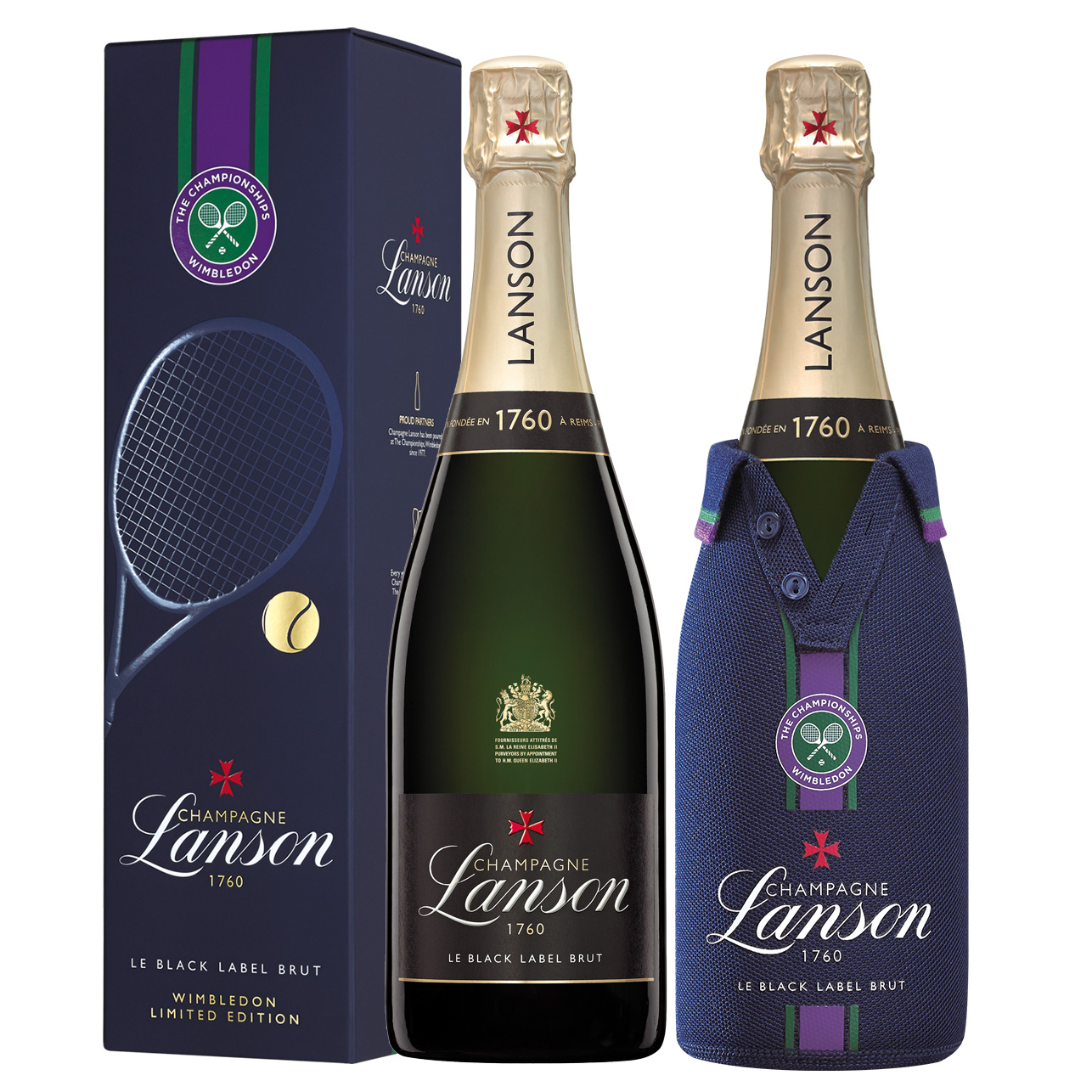 Wimbledon Doubles Set of Lanson le Black Label Champagne 75cl