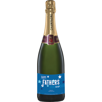 View Personalised Champagne - Fathers Day Label And Flutes In Luxury Presentation Box number 1