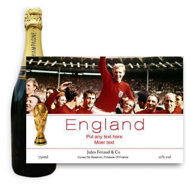 Buy And Send Personalised Champagne - Jules Feraud, Brut- Football Label Gift Online