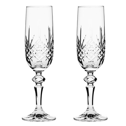 View Glencoe 2 Crystal Champagne Glasses 215 mm (Presentation Boxed) Royal Scot Crystal number 1