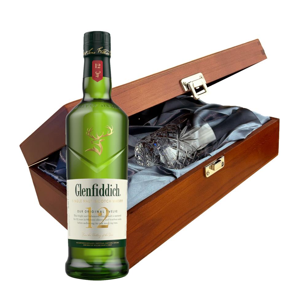 Glenfiddich 12 Year Old Whisky 70cl In Luxury Box With Royal Scot Glass