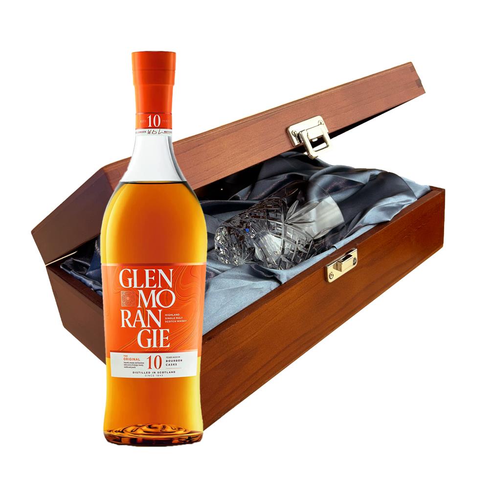 Glenmorangie 10 Year Old Whisky 70cl In Luxury Box With Royal Scot Glass