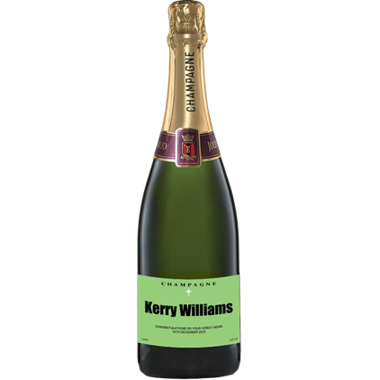View Personalised Champagne - Green Label And Flutes In Luxury Presentation Box number 1