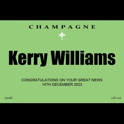 View Personalised Champagne - Green Label And Flutes In Luxury Presentation Box number 1