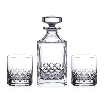 View Diamante Grosvenor Crystal Whiskey Decanter Set – 3 Pieces number 1