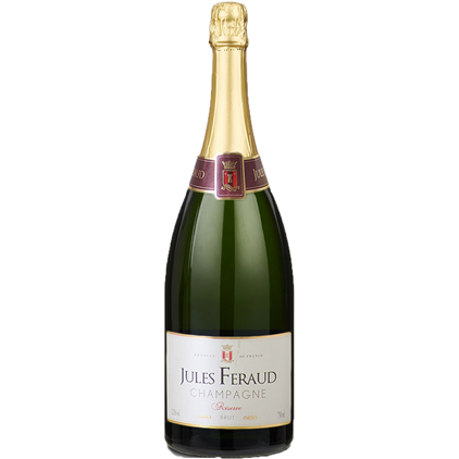 View Magnum of Jules Feraud Champagne 1.5L in Elm Wood Gift Box number 1
