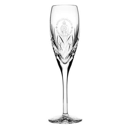 View Royal Scot Crystal - King's Coronation - Highland - 2 Crystal Champagne Flutes Presentation Boxed number 1