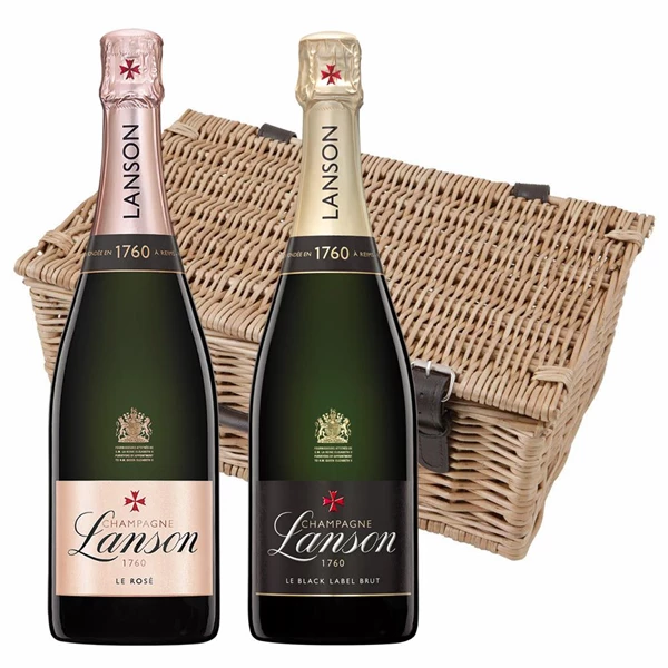 Lanson Black Brut &amp; Lanson Rose Duo Hamper (2x75cl)