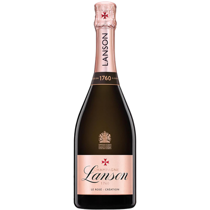 View Lanson Le Rose Creation Champagne 75cl And Flutes In Luxury Presentation Box number 1