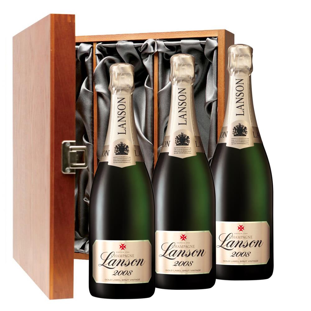 Lanson Le Vintage 2009 75cl Trio Luxury Gift Boxed Champagne