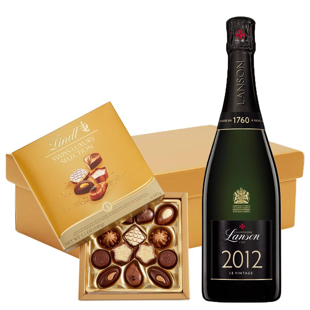 Lanson Le Vintage 2012 Champagne 75cl And Lindt Swiss Chocolates Hamper ...