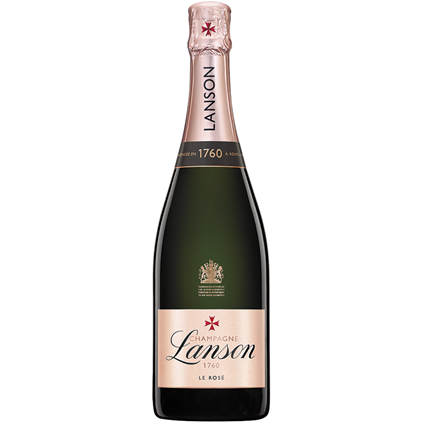 View Lanson Le Rose Creation Champagne 75cl & Chocolate Praline Hearts, Wooden Box number 1