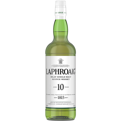 View Laphroaig 10 year old Malt 70cl In Luxury Box With Royal Scot Glass number 1