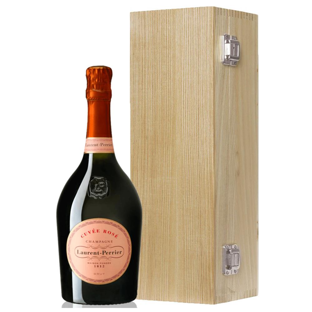 Laurent Perrier Rose 75cl NV In a Luxury Oak Gift Boxed