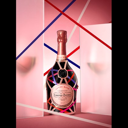 View Laurent Perrier Rose Champagne Ribbon Robe 75cl number 1