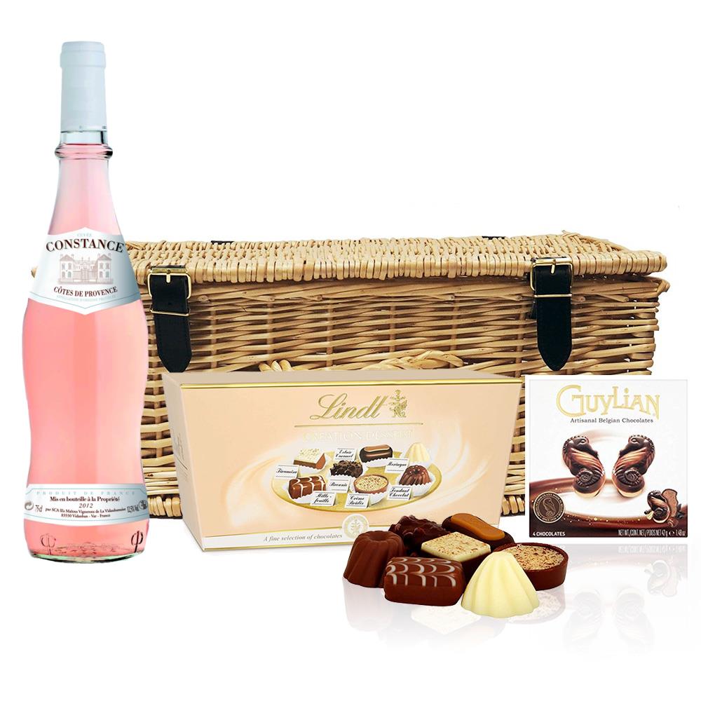 Le Provencal Cotes de Provence Rose And Chocolates Hamper