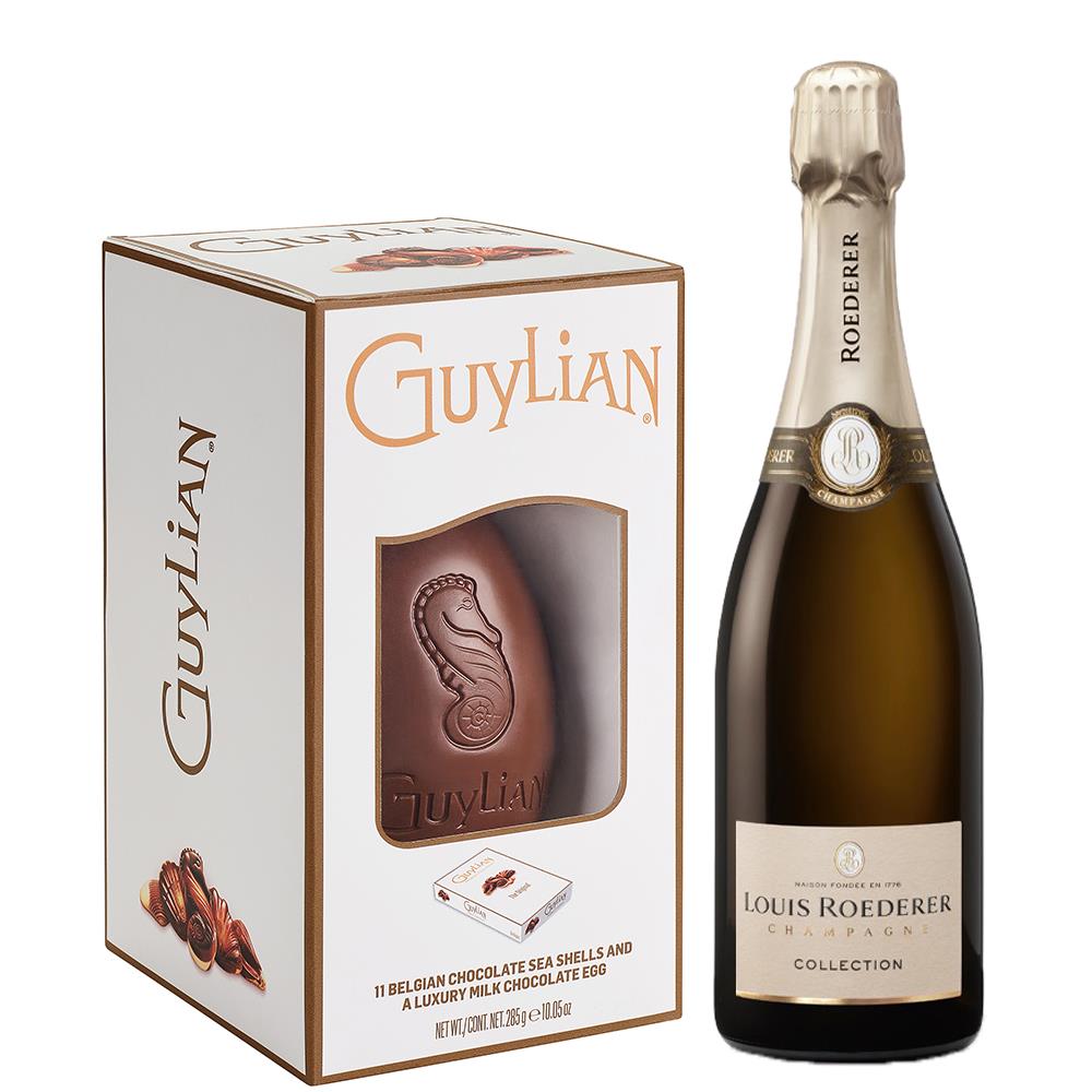 Louis Roederer Collection 242 Champagne 75cl And Guylian Chocolate Easter Egg 285g