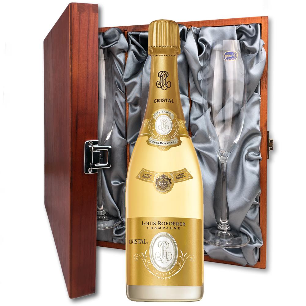 Louis Roederer Cristal Vintage 2014 Brut 75cl And Flutes In Luxury Presentation Box