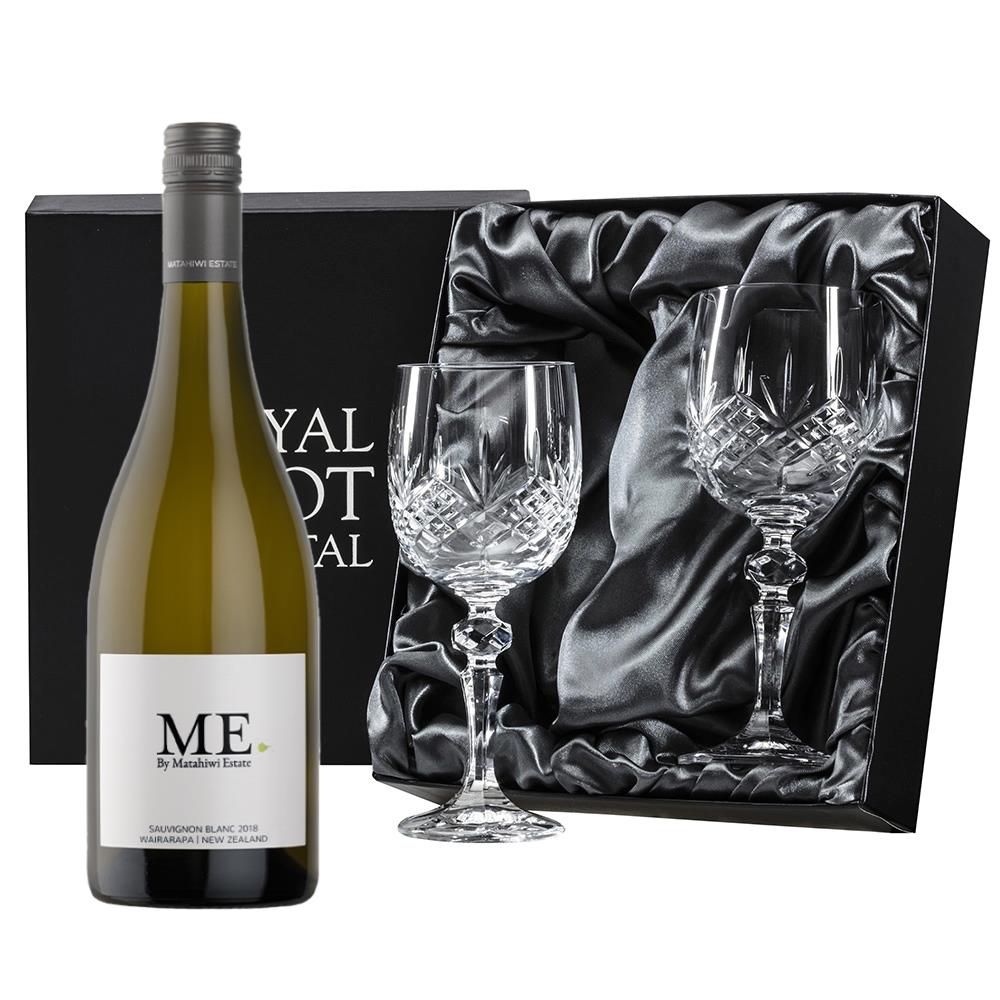 ME by Matahiwi Estate Sauvignon Blanc 75cl White Wine, With Royal Scot Wine Glasses