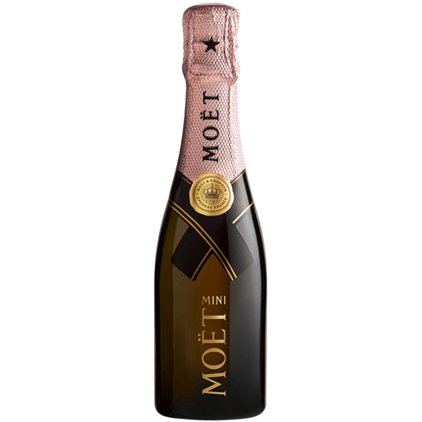 View Mini Moet Rose Champagne 20cl Case of 6 with Lindt Swiss Tradition Chocolates 193g number 1