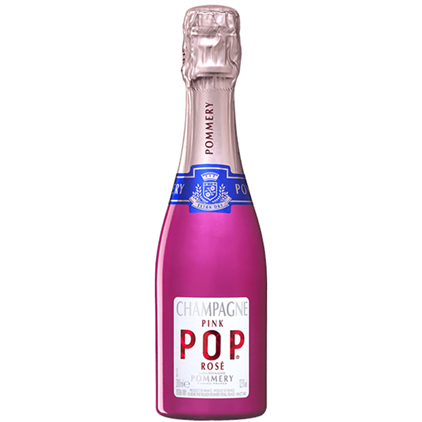 View Mini Pommery Pink POP Rose Champagne 20cl Case of 6 with Lindt Swiss Tradition Chocolates 193g number 1